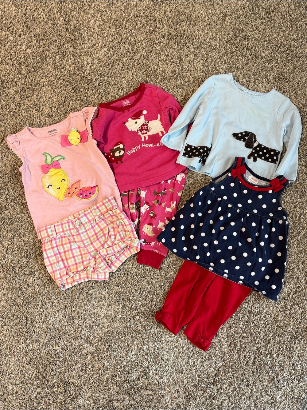 Gymboree Girls' Pink and Navy Mixed Pajama & Outfit Set